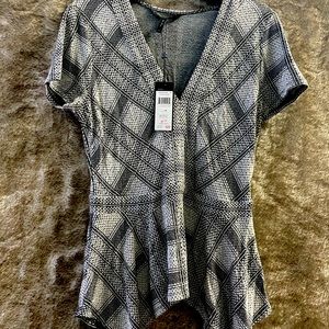 Bcbg peplum top NWT